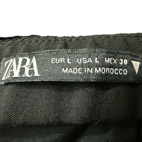 Zara Velvet Halter Jumpsuit Black Sz L - Picture 11 of 11